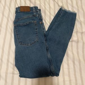 Madewell high waist skinny jeans.